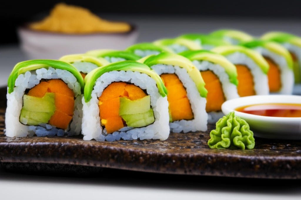Maki de aguacate y calabaza